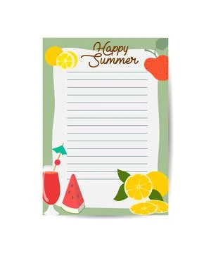 Weekly and daily Planner template Schedule with Notes and To Do List with sum Stockillustratie