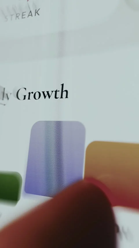 Weekly growth bar chart displaying performance data from Monday to Sunday Stock Footage 335898034