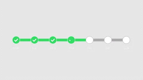 Weekly habit tracker line Stock Footage 338282927