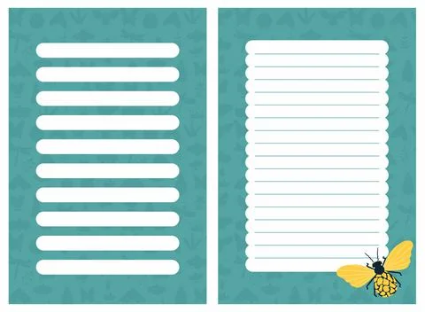 Weekly or daily planner, note paper, to-do list, templates Stock Illustration