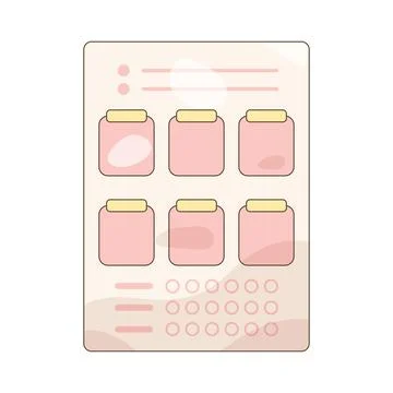 Weekly planner Stock Illustration