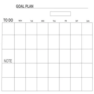 Weekly planner perfect for Good notes, Notability, Noteshelf etc.Goal list, to Stock Illustration