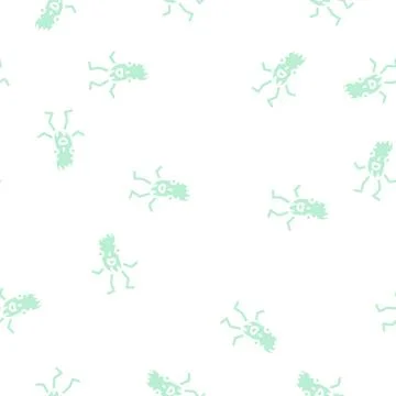 Weenie meat character glyph vector seamless pattern Stock Illustration