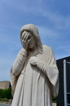 Weeping Christ Monument Stock Photos