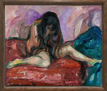 Weeping Nude by Edvard Munch Stock Photos