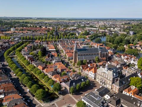 Weesp by drone Foto stock