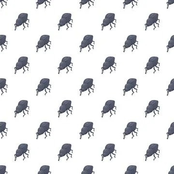 Weevil beetle insect cartoon art seamless pattern イラスト素材