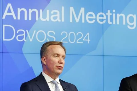WEF unveils programme for its 2024 Annual Meeting, Geneva, Switzerland - 09 Jan  Foto stock