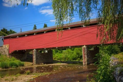 The Wehr Covered Bridge Stock Photos
