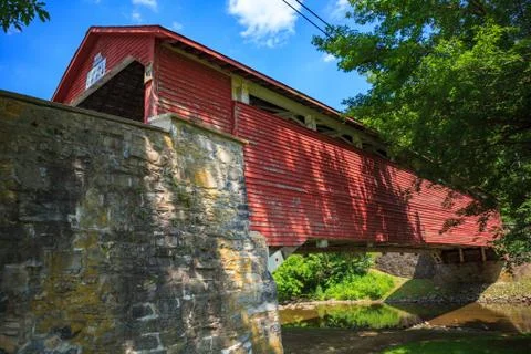 The Wehrs Covered Bridge Stock Photos