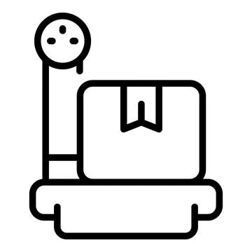 Weigh package icon outline vector. Parcel weight イラスト素材