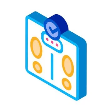 Weighing device isometric icon vector illustration Stock Illustration