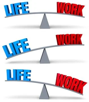 Weighing Life Work Balance Stock Illustration
