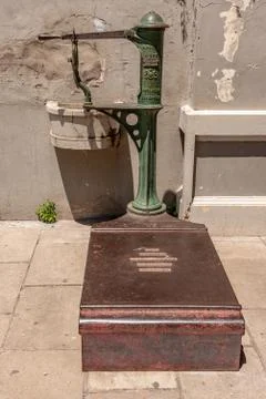 Weighing machine on a train station Stock Photos