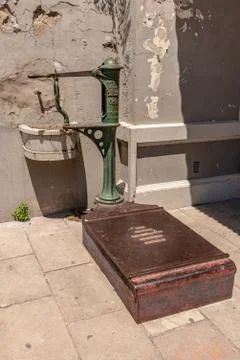 Weighing machine on a train station Stock Photos