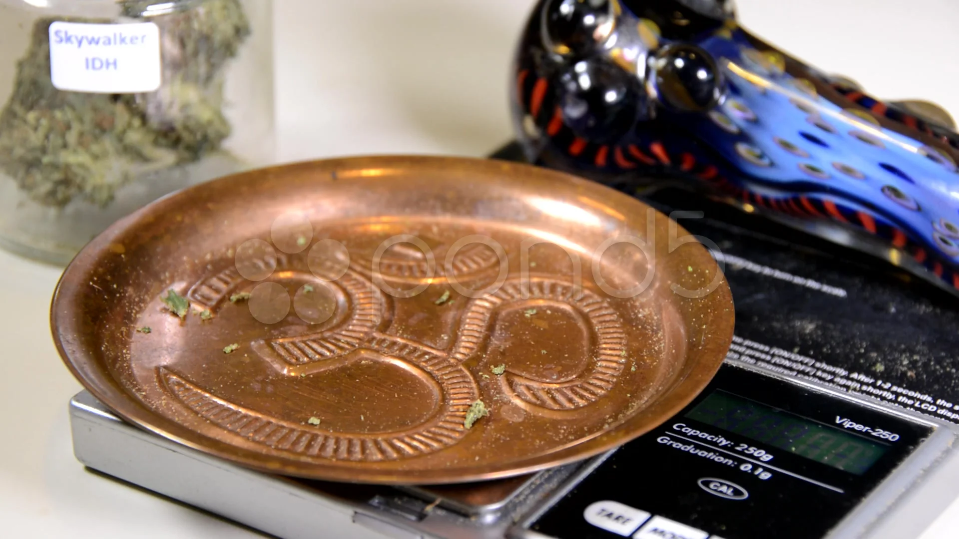 Marijuana Buds And Weighing Scale - Stock Video