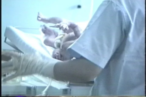 Weighing New Born Baby Stock Footage