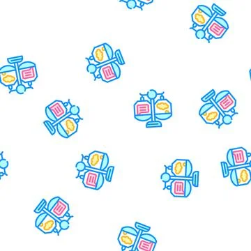 Weighing opinions vector seamless pattern Stock Illustration