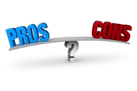 Weighing the pros and cons Stock Illustration