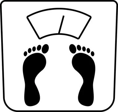 Weighing scale icon. Illustrazione stock