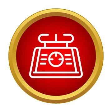 Weighing scale icon measuring accuracy and balance Stock Illustration