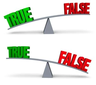 Weighing True Or False Set Stock Illustration
