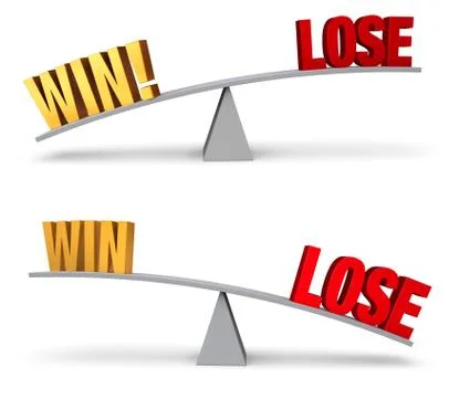 Weighing Win Or Lose Set Stock Illustration