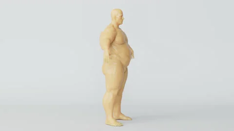 Weight and fat loss process. Result of training, liposuction, diet. Stock Footage