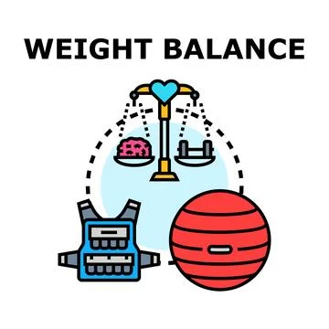 Weight balance concept combining exercise and mental health 스톡 일러스트