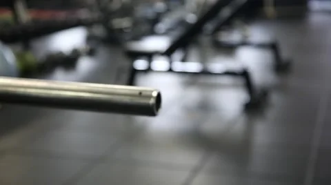 Weight on Bench Rack Video stock 66315489