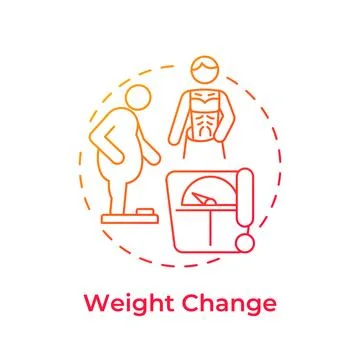 Weight change red gradient concept icon Stock Illustration