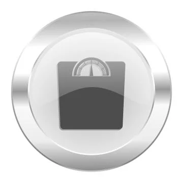 Weight chrome web icon isolated. Stock Illustration