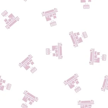 Weight control boxes logistics glyph seamless pattern Stock Illustration