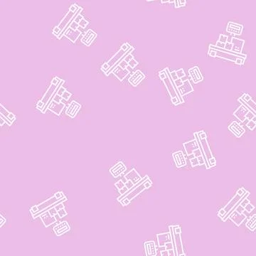 Weight control boxes logistics line seamless pattern Stock Illustration