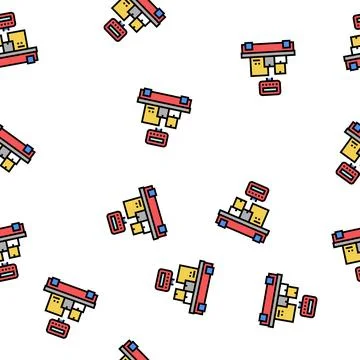 Weight control boxes logistics vector seamless pattern Illustrazione stock