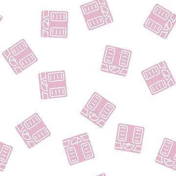 Weight controling glyph seamless pattern Illustrazione stock