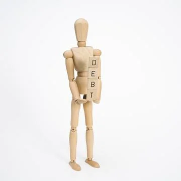 The weight of the debt Foto stock