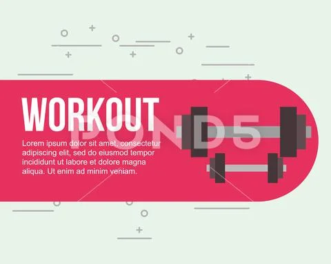Weight dumbbells fitness gym workout Stock Illustration