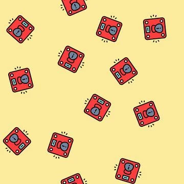 Weight gain obesity overweight vector seamless pattern Stock Illustration