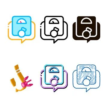 Weight gane symptomp of pregnancy types vector sign icon 스톡 일러스트