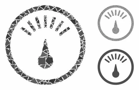 Weight gauge Mosaic Icon of Bumpy Items Stock Illustration