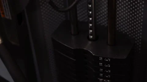 Weight in gym machine. Loop Stock Footage 55008329