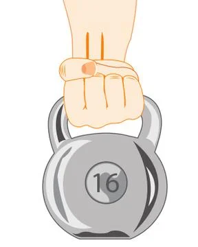 Weight in hand Stock Illustration