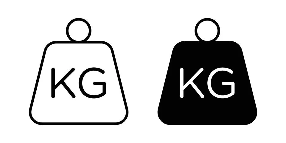 Weight icon black vector isolated on white Stock Illustration