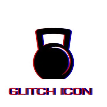 Weight icon flat. Stock Illustration