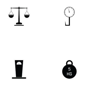 Weight icon set Stock Illustration