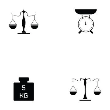 Weight icon set Illustrazione stock