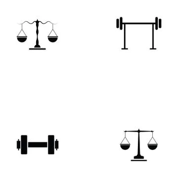 Weight icon set Stock Illustration