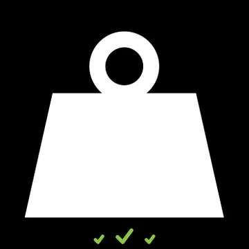 Weight it is white icon . Stock Illustration