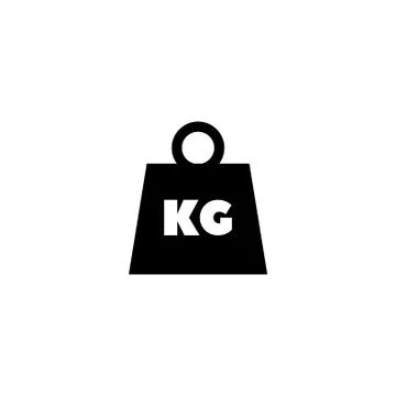Weight Kilogram Flat Vector Icon Stock Illustration